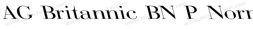 AG Britannic BN P Normal字体转换
